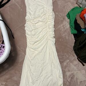 Klassy network white dress with bra in it size small new with tags